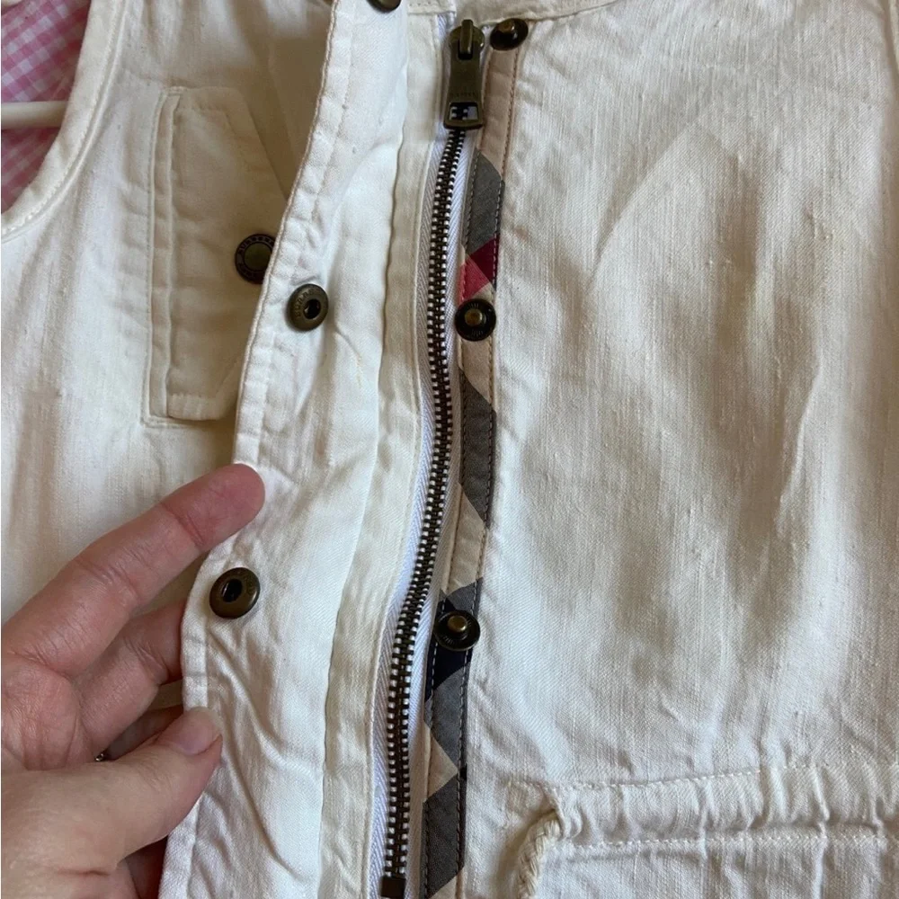 Burberry jumper romper dress ivory 6Y‎ authentic